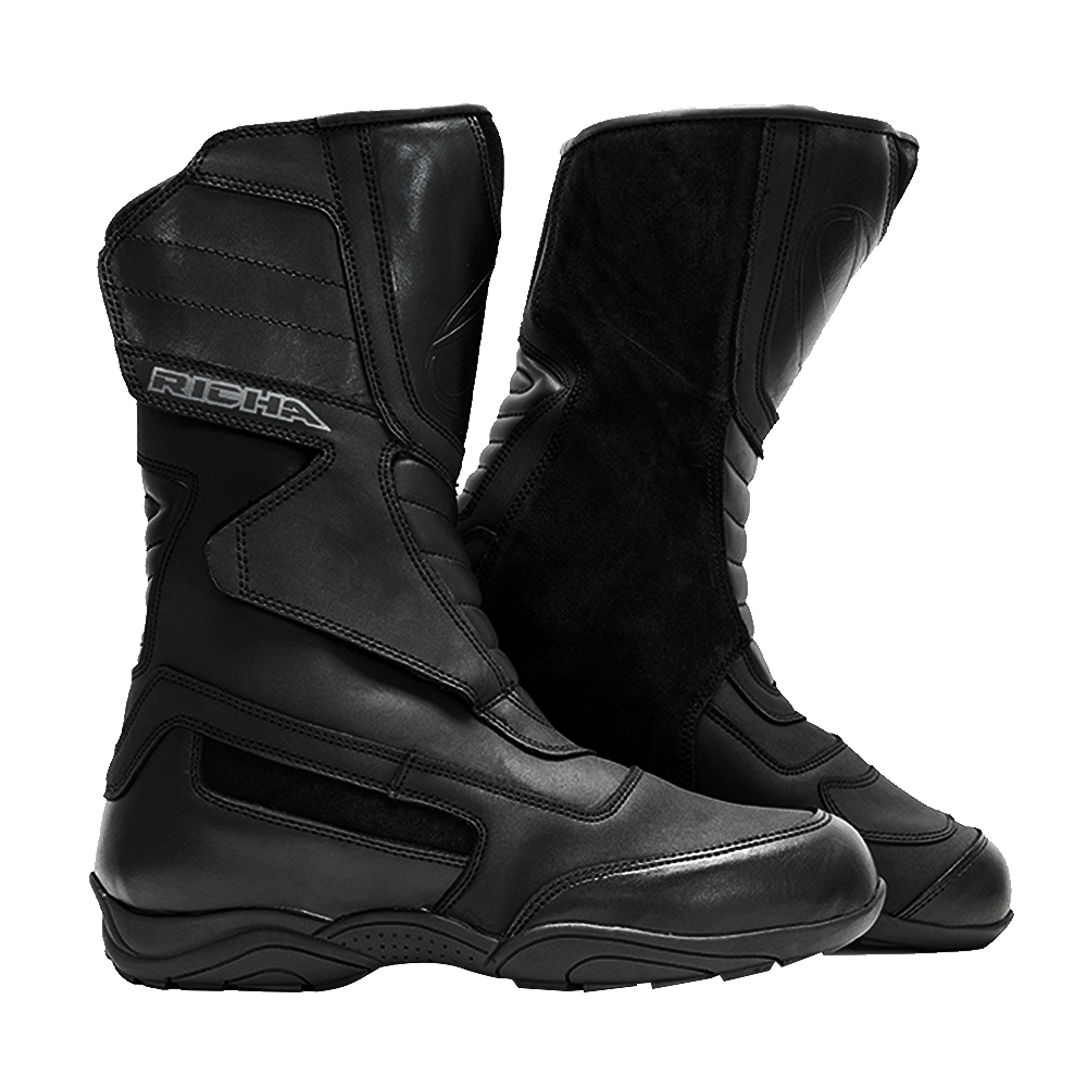 Black Details about   Richa Vapour Waterproof Leather Motorcycle Motorbike Touring Boots 